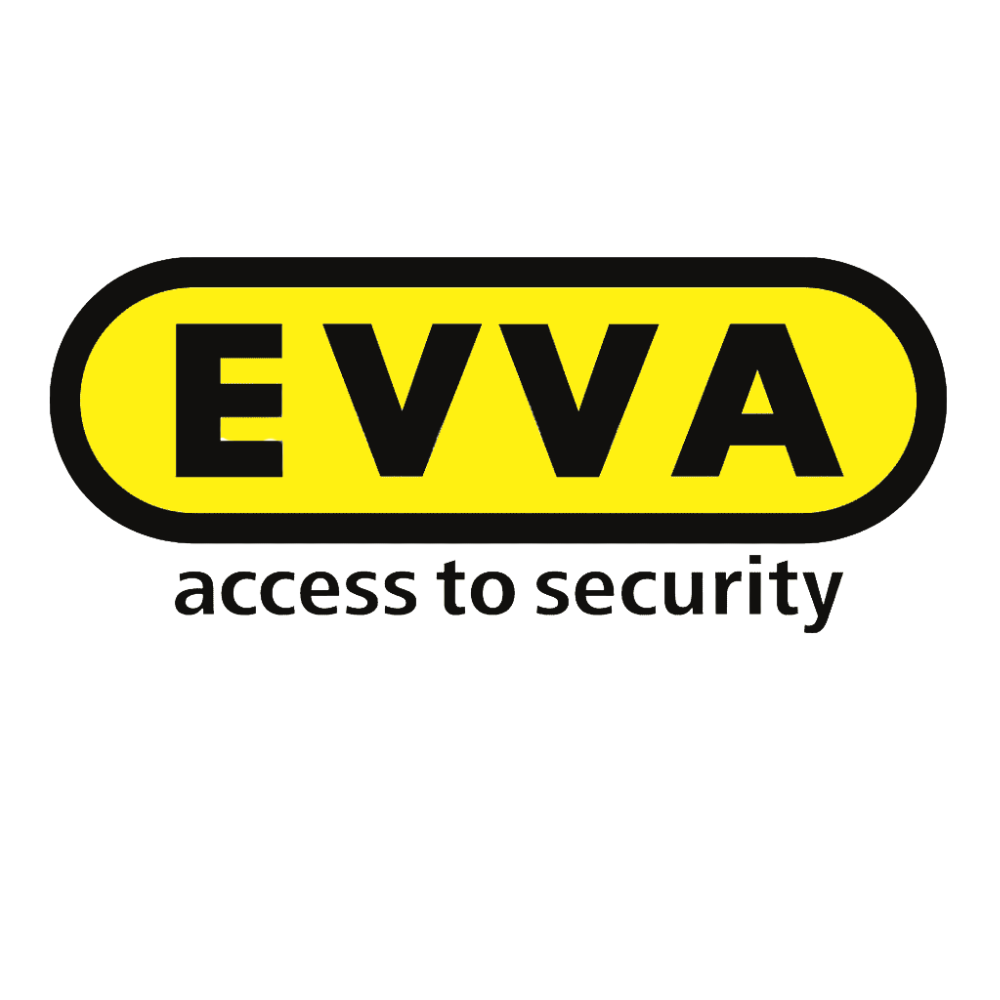 Logo Evva. Cilindros y escudos
